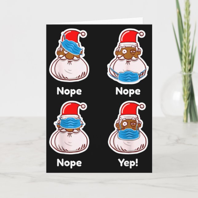 African American Santa Claus Matching Christmas Pa Karte (Vorderseite)