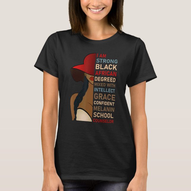African American School Counselor Appreciation T-Shirt (Vorderseite)