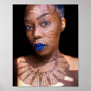 African American Shadow Tribal Print Poster