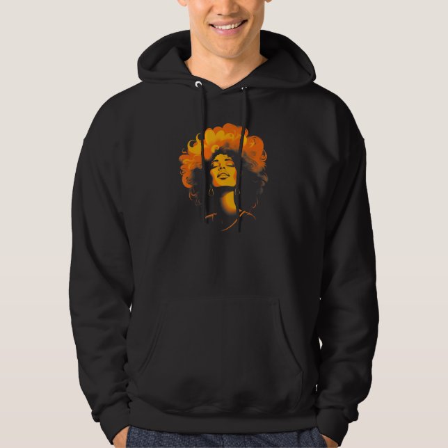 African American Woman Black Girl Music Graffiti G Hoodie (Vorderseite)