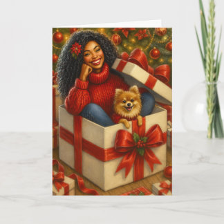 African American Woman Christmas Card | Black Card Karte