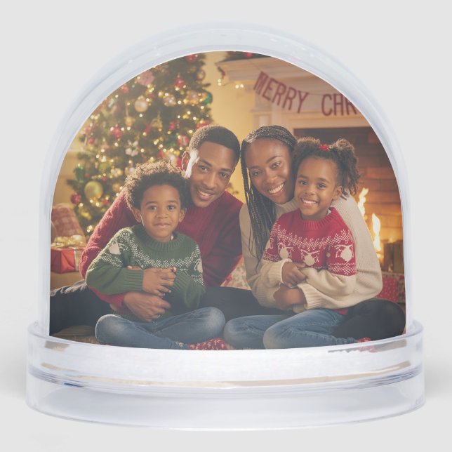 African Americans Family Photo Schneekugeln (Vorderseite)