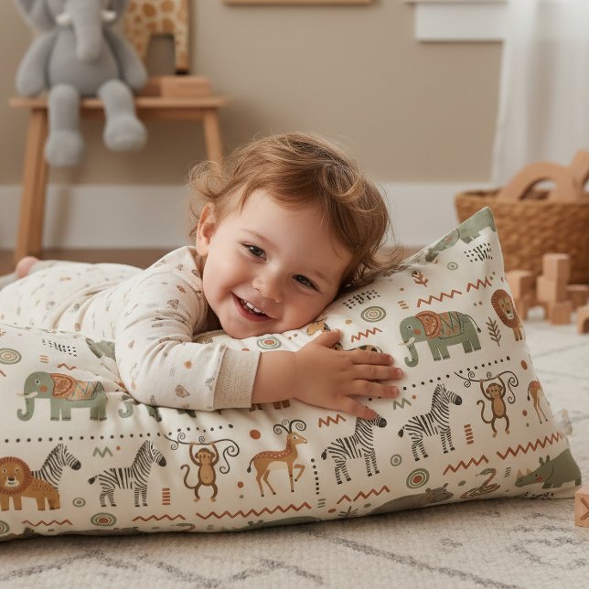 African Animal Parade Tribal Style ID1262 Seitenschläferkissen (Von Creator hochgeladen)