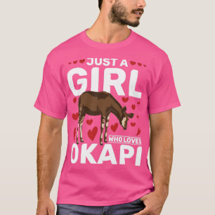 African Animal Safari Just A Girl, die Okapi Liebe T-Shirt