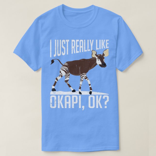 African Animal Wildlife Safari Funny Okapi Lover T-Shirt (Design vorne)