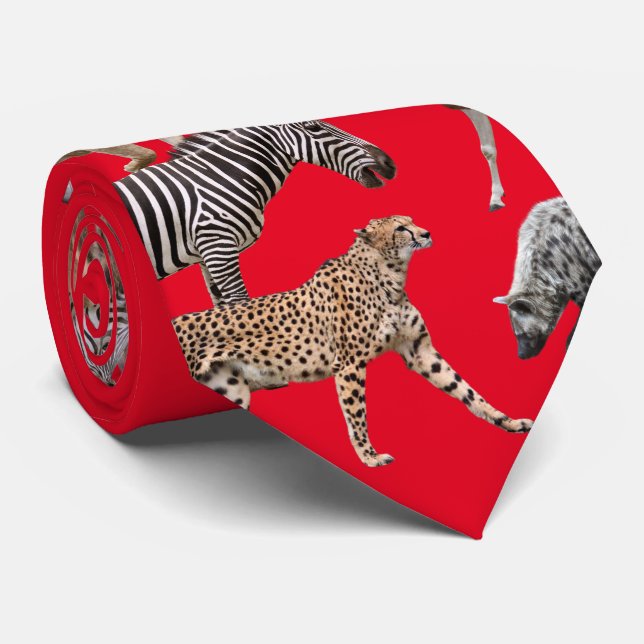 African Animals Krawatte (Gerollt)