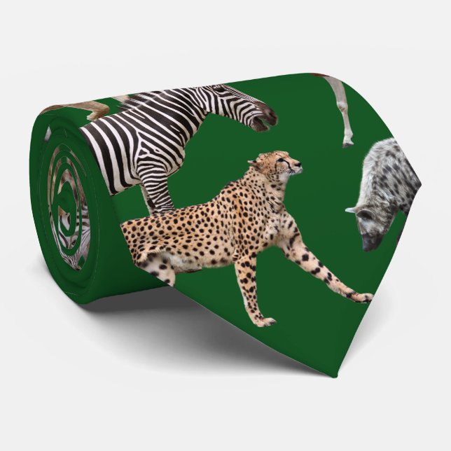 African Animals Krawatte (Gerollt)
