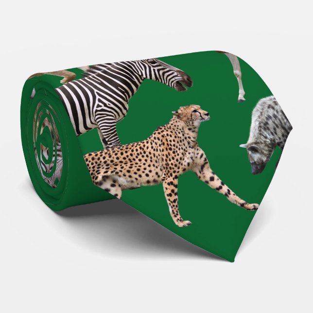 African Animals Krawatte (Gerollt)