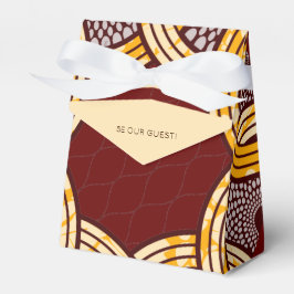 African Ankara Kitenge Gold Floral Geschenkschachtel