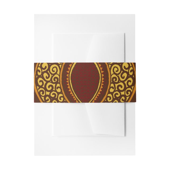 African Ankara Maroon Floral Bly Band (Vorderseite Beispiel)