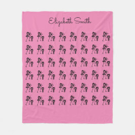 African Art, Happy Djembe Drum Player Fleecedecke