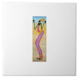 African Art Niedlich und stilvoll Girl Fliese