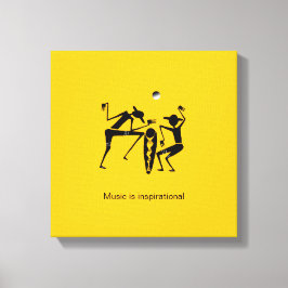 African Art Phantastisch Silhouette Dancers Leinwanddruck