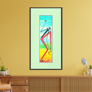 African Art Phantastisch Watercolor Tricky Dancer Leinwanddruck