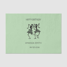 African Art, Silhouette Celebration Dancers Seidenpapier