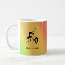 African Art, Silhouette Dancer Colorful Kaffeetasse
