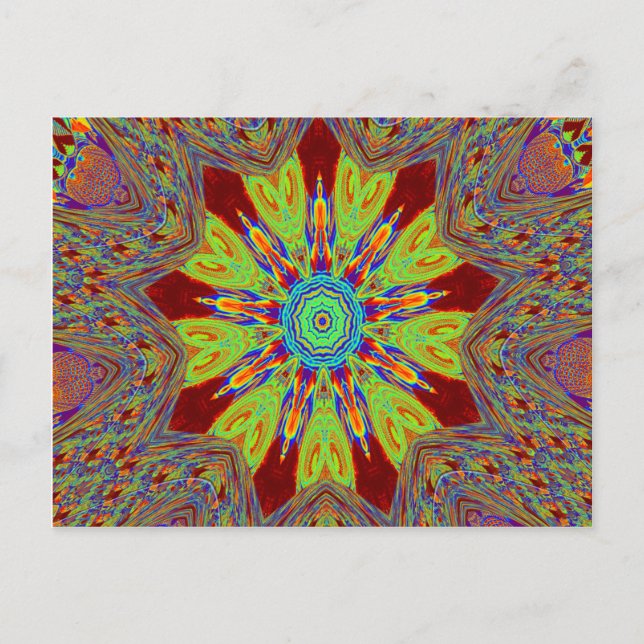 African Asian European Ethnic Pattern Postkarte (Vorderseite)