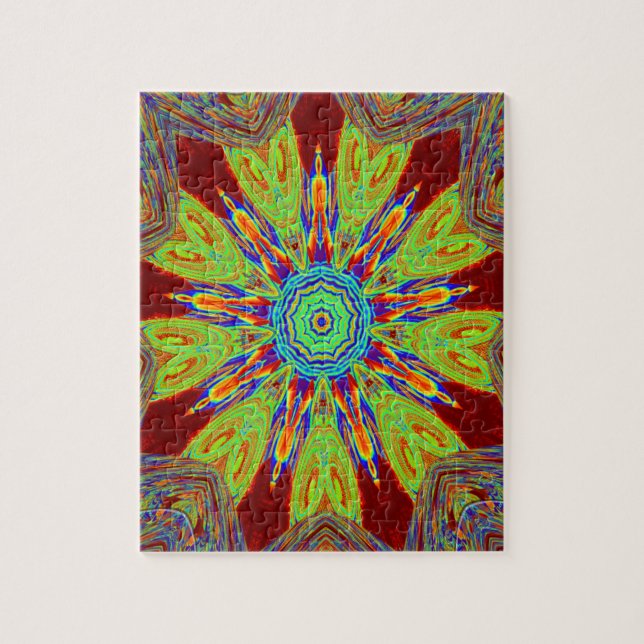 African Asian European Ethnic Pattern Puzzle (Vertikal)