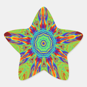 African Asian European Ethnic Pattern Stern-Aufkleber