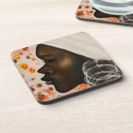 African Beauty Beverage Coaster Woman - Wasserfarb Getränkeuntersetzer