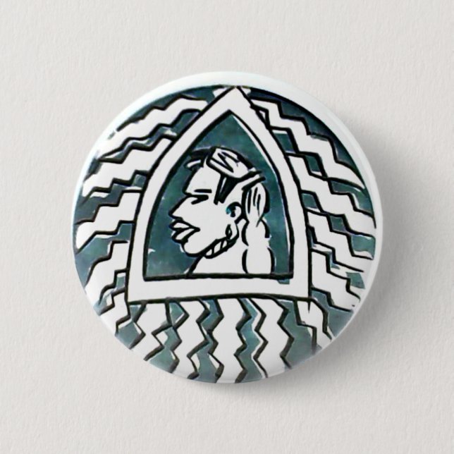 African Beauty Bongo Maasai Portrait Button (Vorderseite)