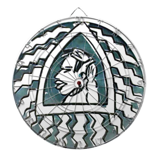 African Beauty Bongo Maasai Portrait Dartscheibe (vorne)