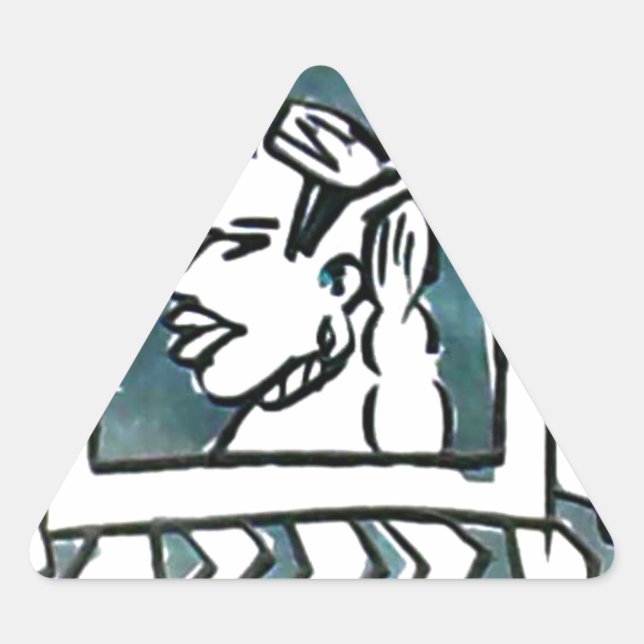 African Beauty Bongo Maasai Portrait Dreieckiger Aufkleber (Vorderseite)