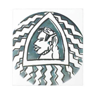 African Beauty Bongo Maasai Portrait Notizblock