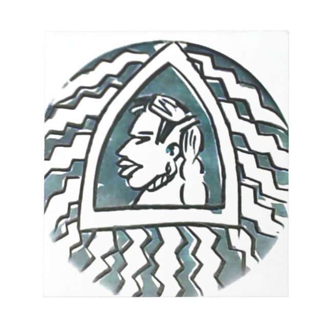 African Beauty Bongo Maasai Portrait Notizblock (Vorderseite)