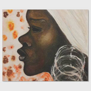 African Beauty Hübsch Woman Wrapping Paper Geschenkpapier