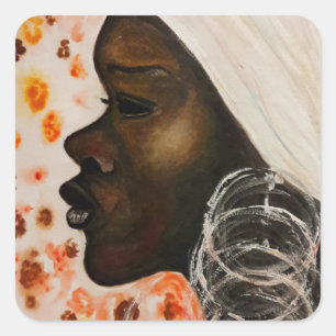 African Beauty Sticker Woman Face Painting