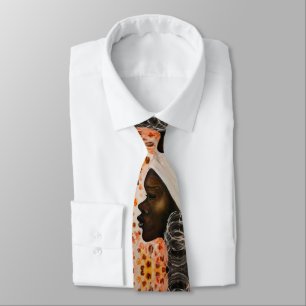 African Beauty Woman Neck Ties - Malerei Krawatte