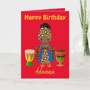 African Birthday Greetings  Feiertagskarte