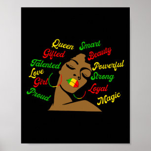African Black History African American Ladys June Poster