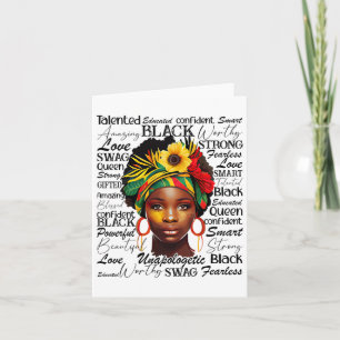 African Black History T-Shirt Karte