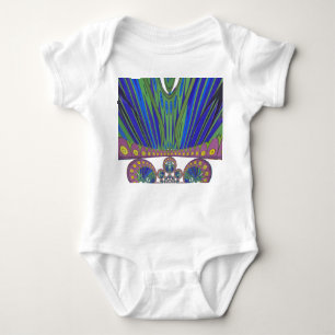 African Blue Lila Decoration Art Design Print Baby Strampler