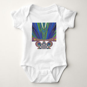 African Blue Lila Decoration Art Design Print Baby Strampler