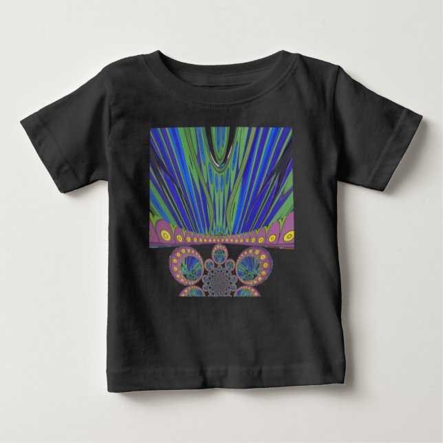 African Blue Lila Decoration Art Design Print Baby T-shirt (Vorderseite)