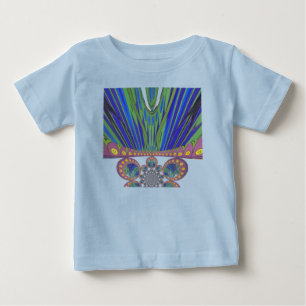 African Blue Lila Decoration Art Design Print Baby T-shirt