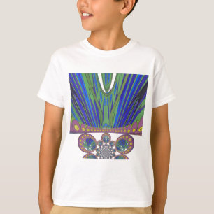 African Blue Lila Decoration Art Design Print T-Shirt