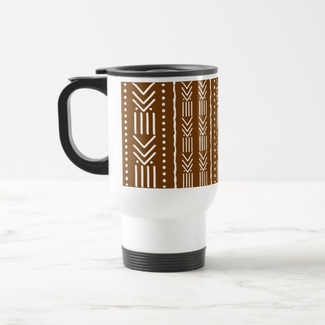 African Bogolan Tribal Design Tumbler Reisebecher (Links)
