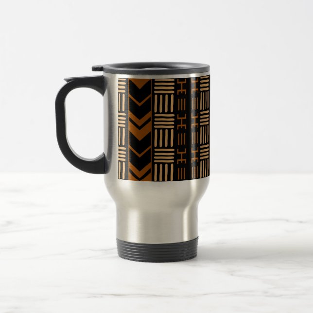 African Bogolan Tribal Design Tumbler Reisebecher (Links)