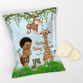 African Boy Safari Baby Dusche Chip Bag Wrapper Flyer