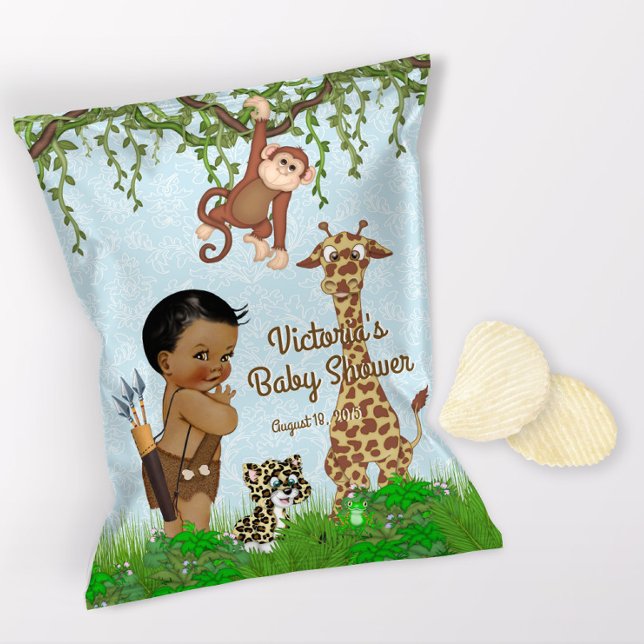 African Boy Safari Baby Shooter Chip Bag Wrapper Flyer (1 ounce snack bag wrapper flyer. )