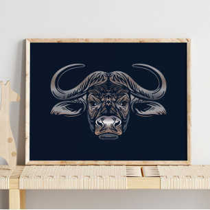 African Buffalo Print African Buffalo Print Poster
