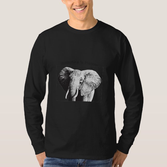 African Bush Elephant Zeichnend T-Shirt (Vorderseite)