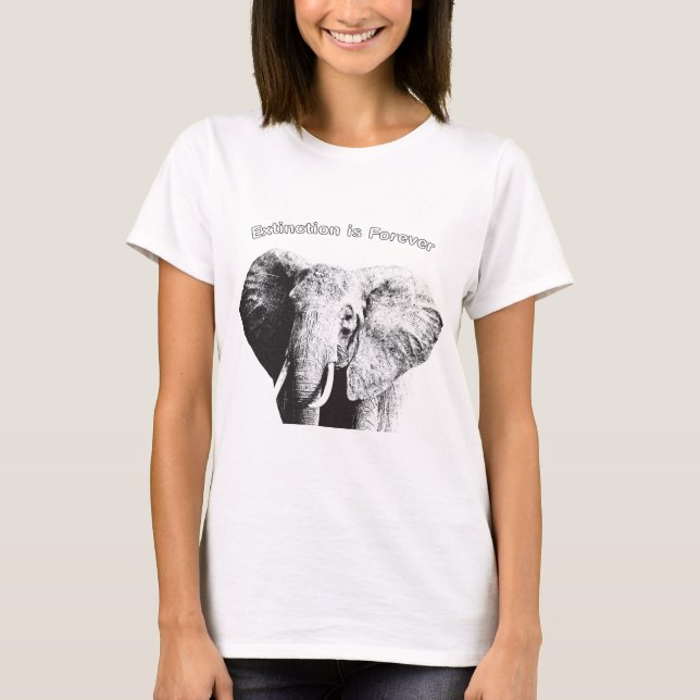African Bush Elephant Zeichnend T-Shirt (Vorderseite)