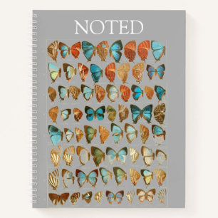 African Butterfly Hardcover Spiral Sketchbook Notizbuch