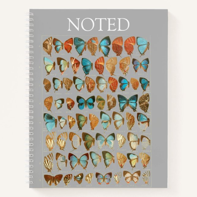 African Butterfly Hardcover Spiral Sketchbook Notizbuch (Vorderseite)