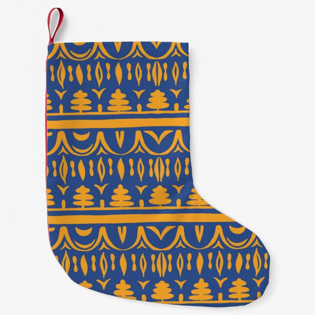 African Chevrons: Ethnic Tribal Pattern Kleiner Weihnachtsstrumpf (Vorderseite)